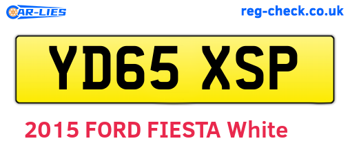YD65XSP are the vehicle registration plates.