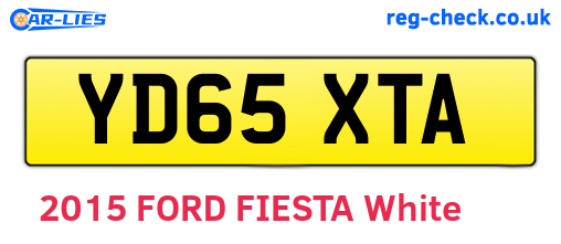 YD65XTA are the vehicle registration plates.