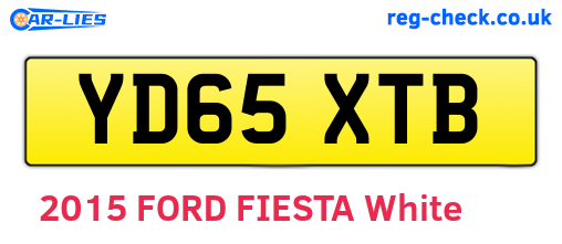 YD65XTB are the vehicle registration plates.