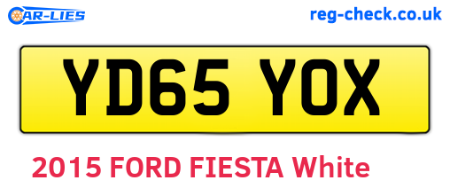 YD65YOX are the vehicle registration plates.