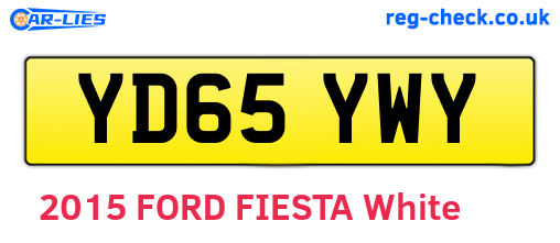 YD65YWY are the vehicle registration plates.