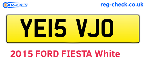 YE15VJO are the vehicle registration plates.