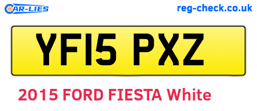 YF15PXZ are the vehicle registration plates.