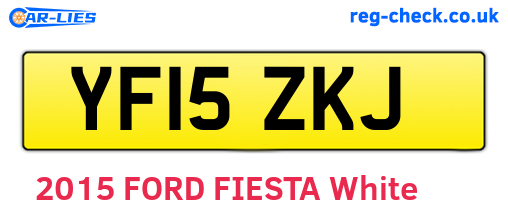 YF15ZKJ are the vehicle registration plates.