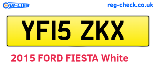 YF15ZKX are the vehicle registration plates.