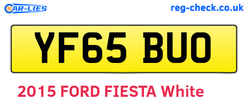 YF65BUO are the vehicle registration plates.