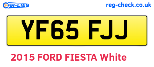 YF65FJJ are the vehicle registration plates.