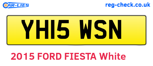 YH15WSN are the vehicle registration plates.