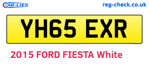 YH65EXR are the vehicle registration plates.