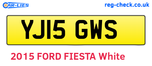 YJ15GWS are the vehicle registration plates.