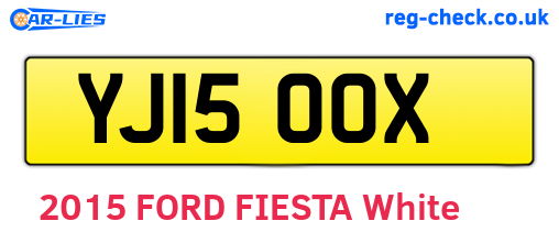 YJ15OOX are the vehicle registration plates.