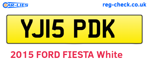 YJ15PDK are the vehicle registration plates.