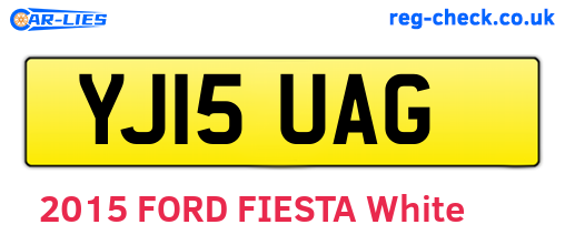 YJ15UAG are the vehicle registration plates.