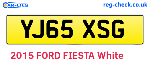 YJ65XSG are the vehicle registration plates.
