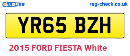YR65BZH are the vehicle registration plates.