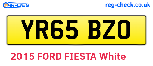 YR65BZO are the vehicle registration plates.