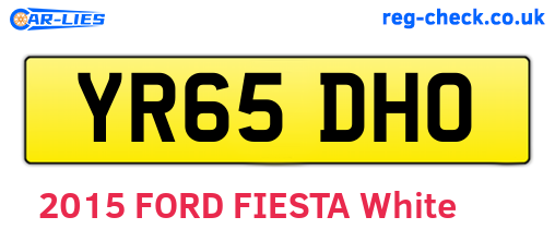 YR65DHO are the vehicle registration plates.