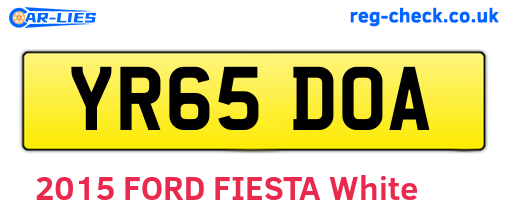 YR65DOA are the vehicle registration plates.