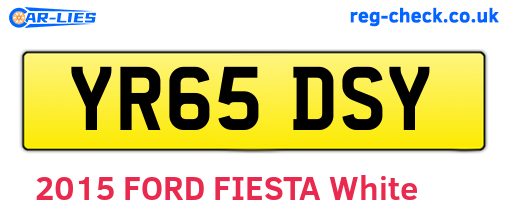YR65DSY are the vehicle registration plates.