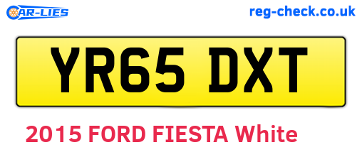 YR65DXT are the vehicle registration plates.