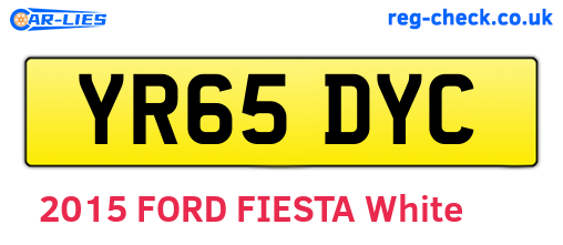 YR65DYC are the vehicle registration plates.