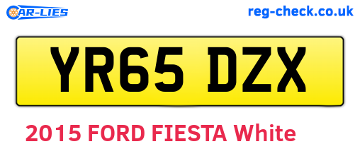 YR65DZX are the vehicle registration plates.