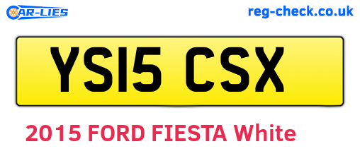 YS15CSX are the vehicle registration plates.