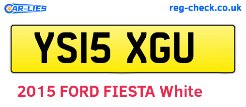 YS15XGU are the vehicle registration plates.