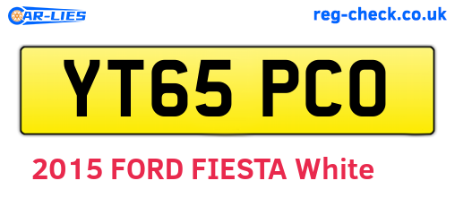 YT65PCO are the vehicle registration plates.