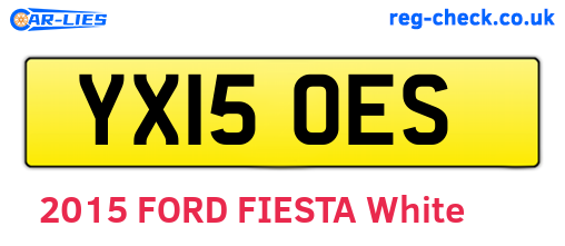 YX15OES are the vehicle registration plates.