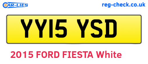 YY15YSD are the vehicle registration plates.