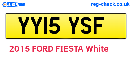 YY15YSF are the vehicle registration plates.