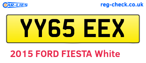 YY65EEX are the vehicle registration plates.