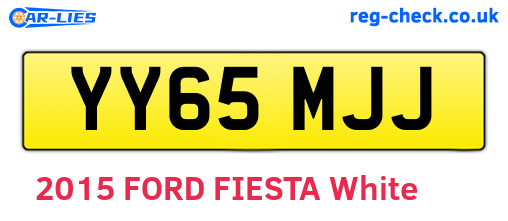 YY65MJJ are the vehicle registration plates.