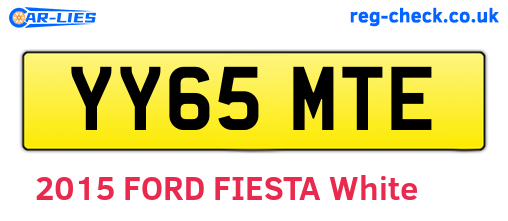 YY65MTE are the vehicle registration plates.