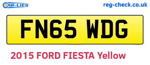 FN65WDG are the vehicle registration plates.