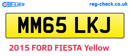 MM65LKJ are the vehicle registration plates.