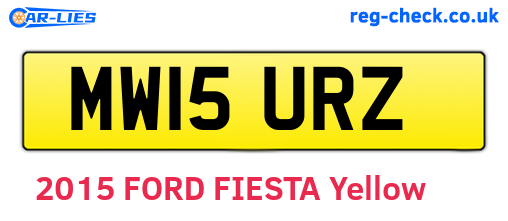 MW15URZ are the vehicle registration plates.