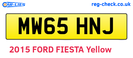 MW65HNJ are the vehicle registration plates.