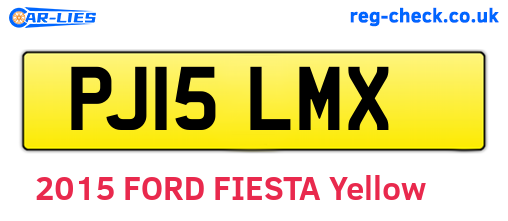 PJ15LMX are the vehicle registration plates.