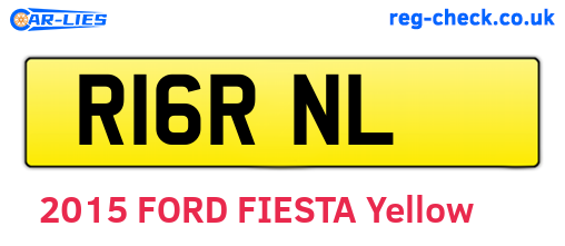 R16RNL are the vehicle registration plates.