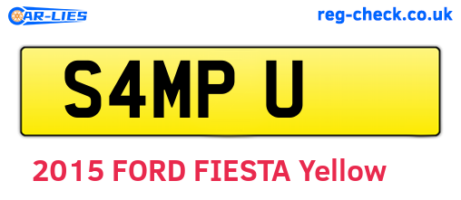 S4MPU are the vehicle registration plates.