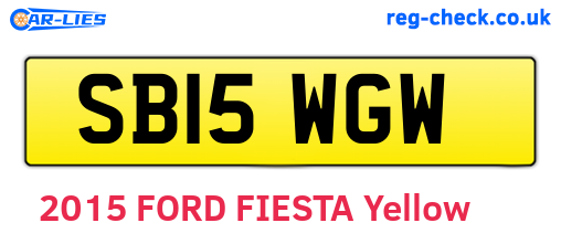 SB15WGW are the vehicle registration plates.