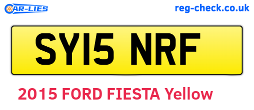 SY15NRF are the vehicle registration plates.