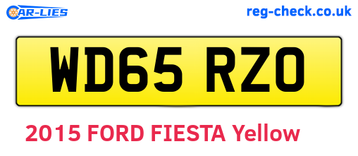WD65RZO are the vehicle registration plates.