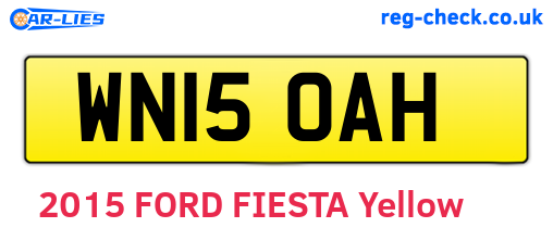 WN15OAH are the vehicle registration plates.