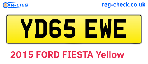 YD65EWE are the vehicle registration plates.
