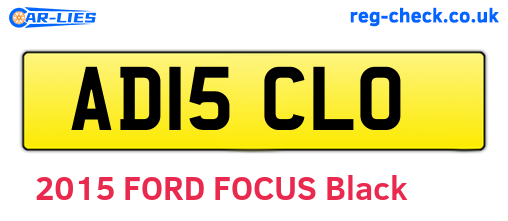AD15CLO are the vehicle registration plates.