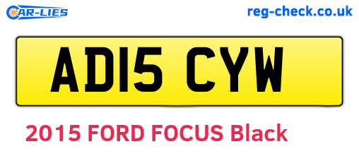 AD15CYW are the vehicle registration plates.