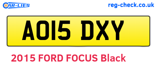 AO15DXY are the vehicle registration plates.